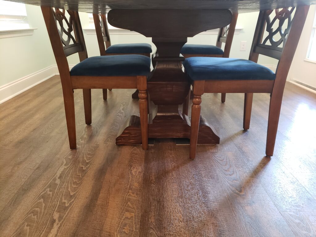 Lirwood Designs Black Walnut Twin River Resin Dinner Table